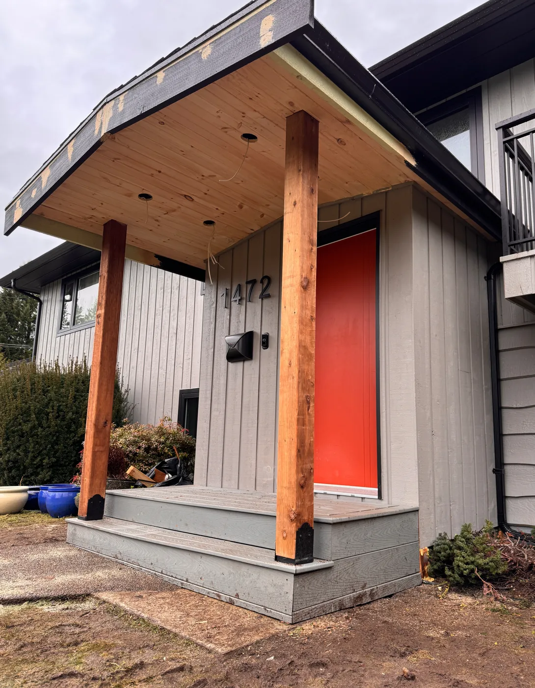 Exterior renovation craftsmanship and structural detailing